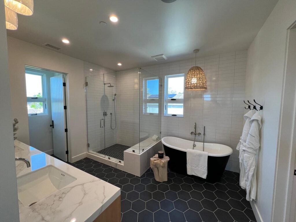 Finished bathroom interior