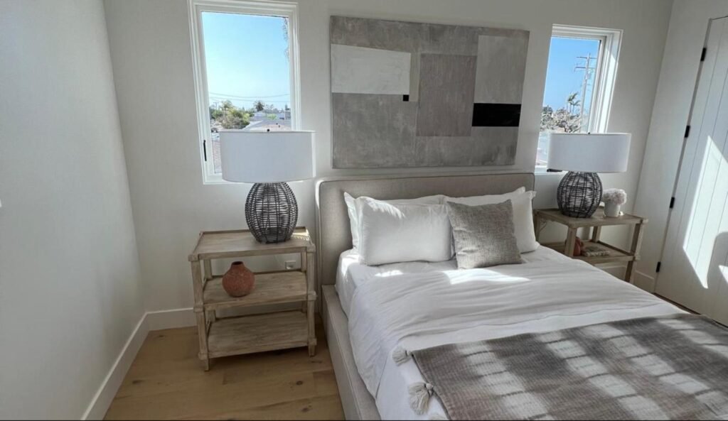 Painted bedroom interior
