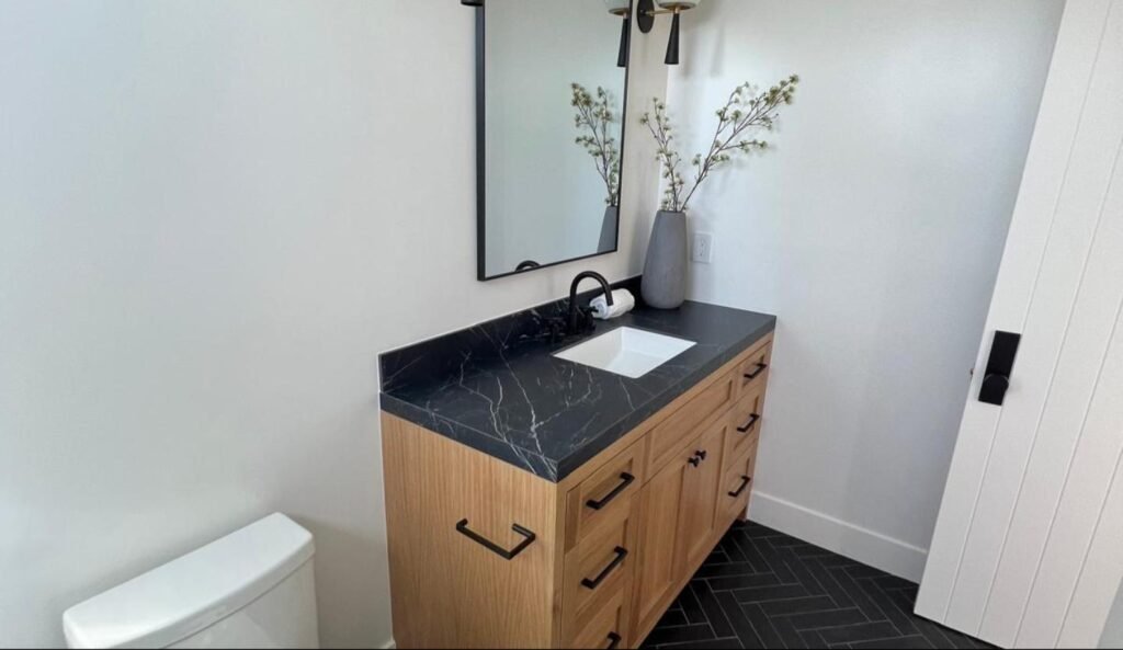 Finished bathroom interior
