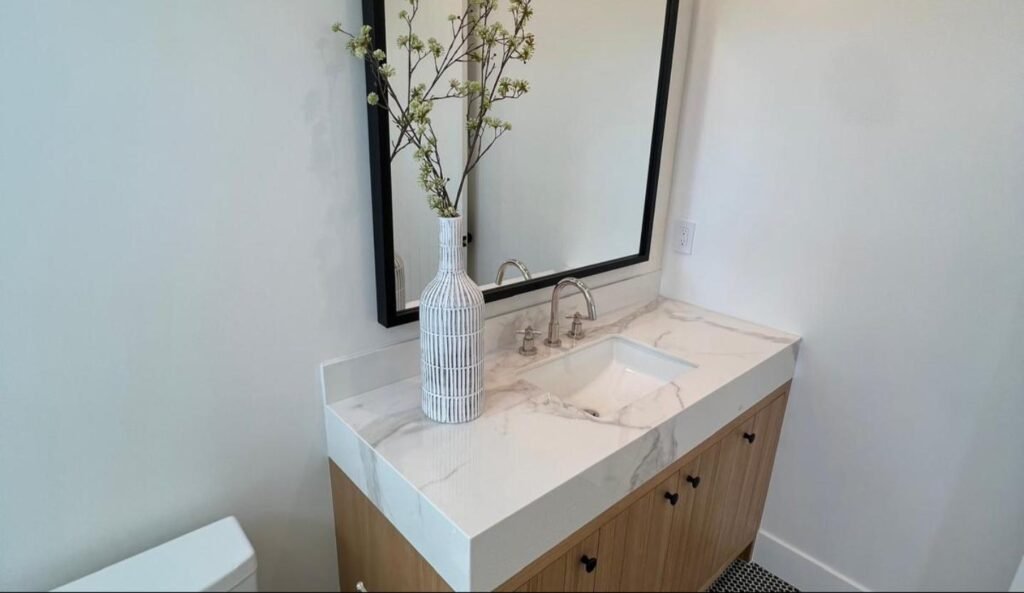 Finished bathroom interior