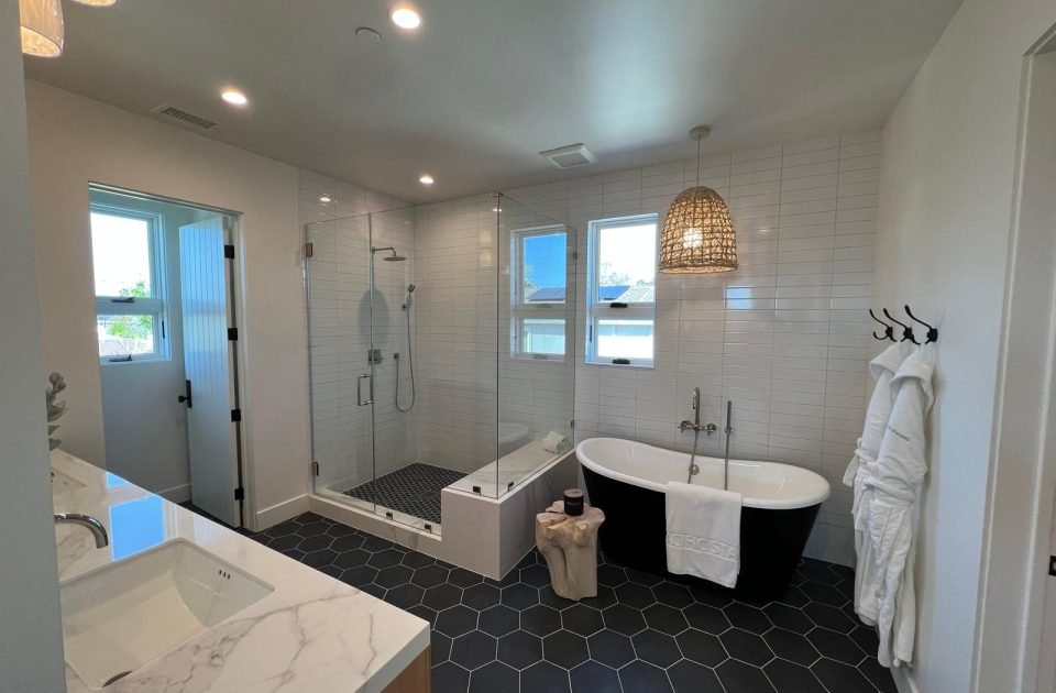 Finished bathroom interior